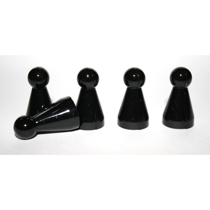 Spielkegel Kunststoff 24/12 mm, Farbe schwarz