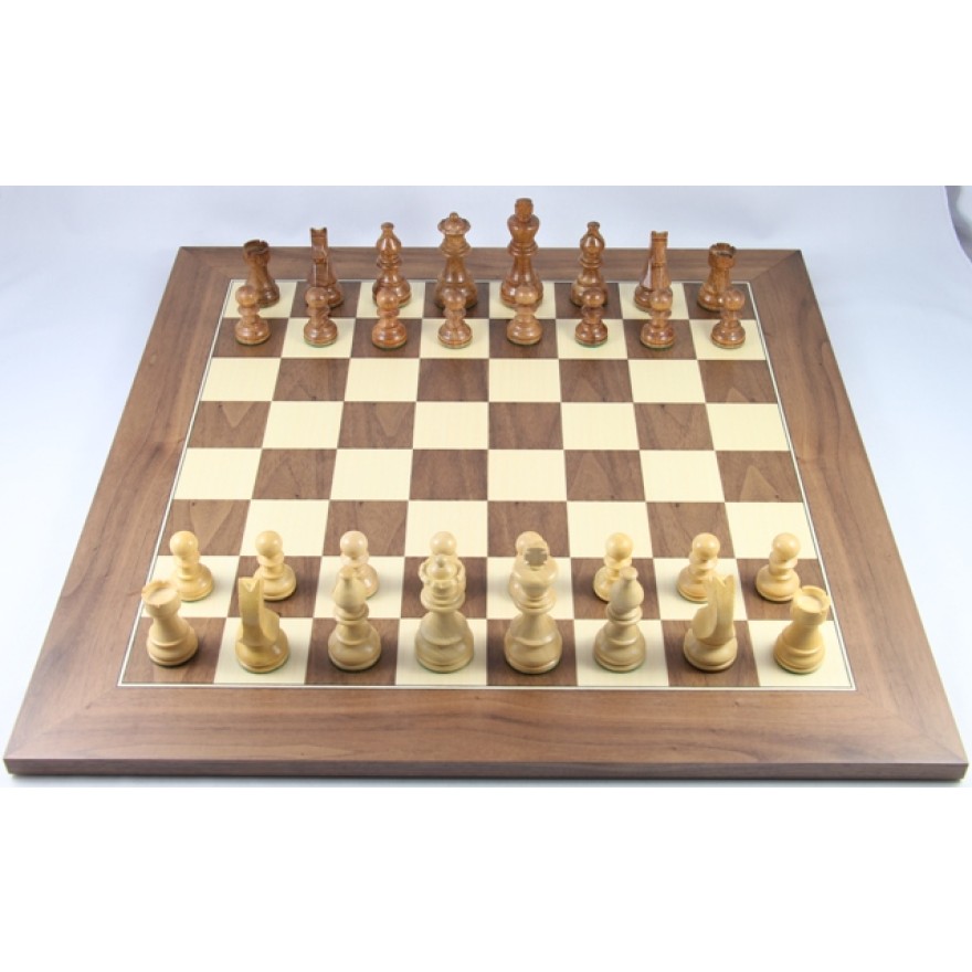 Schach Set No. 2/13 Akazie und Buchsbaum Königshöhe 85 mm