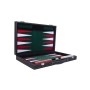 Backgammon Koffer Exklusiv grün/rot/weiß 38 x 24 cm, Turnierfarben